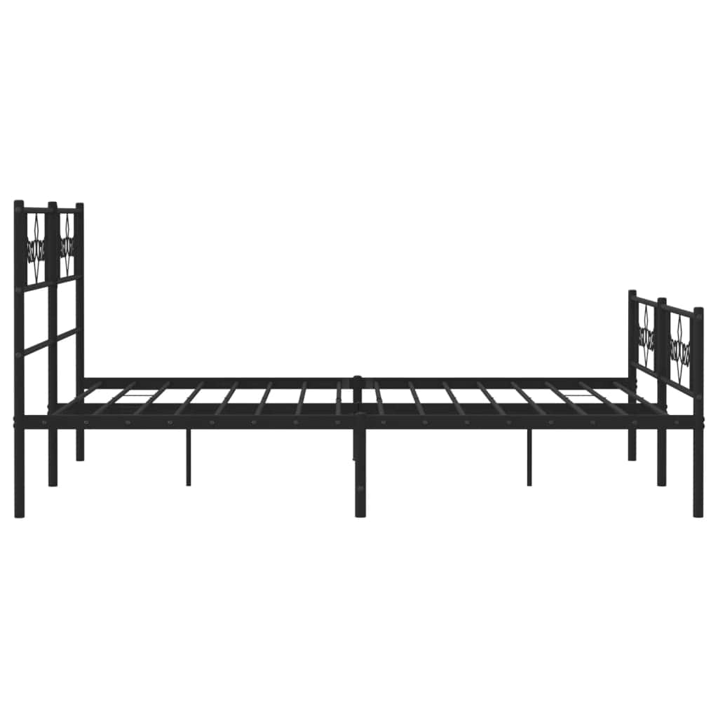 Metal Bed Frame with Headboard and Footboard