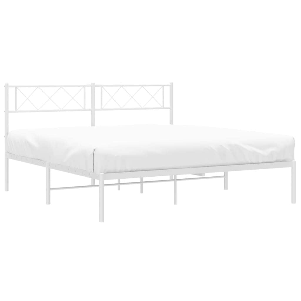 Metal Bed Frame with Headboard and Footboard