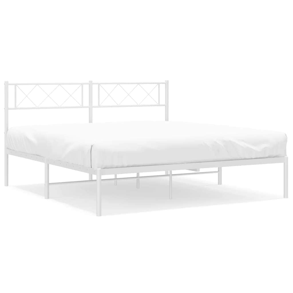 Metal Bed Frame with Headboard and Footboard