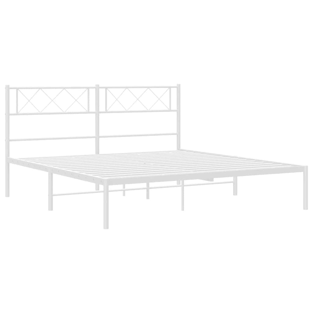 Metal Bed Frame with Headboard and Footboard