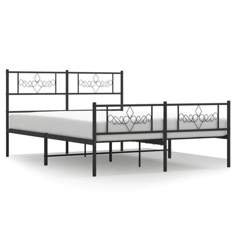 Metal Bed Frame with Headboard and Footboard