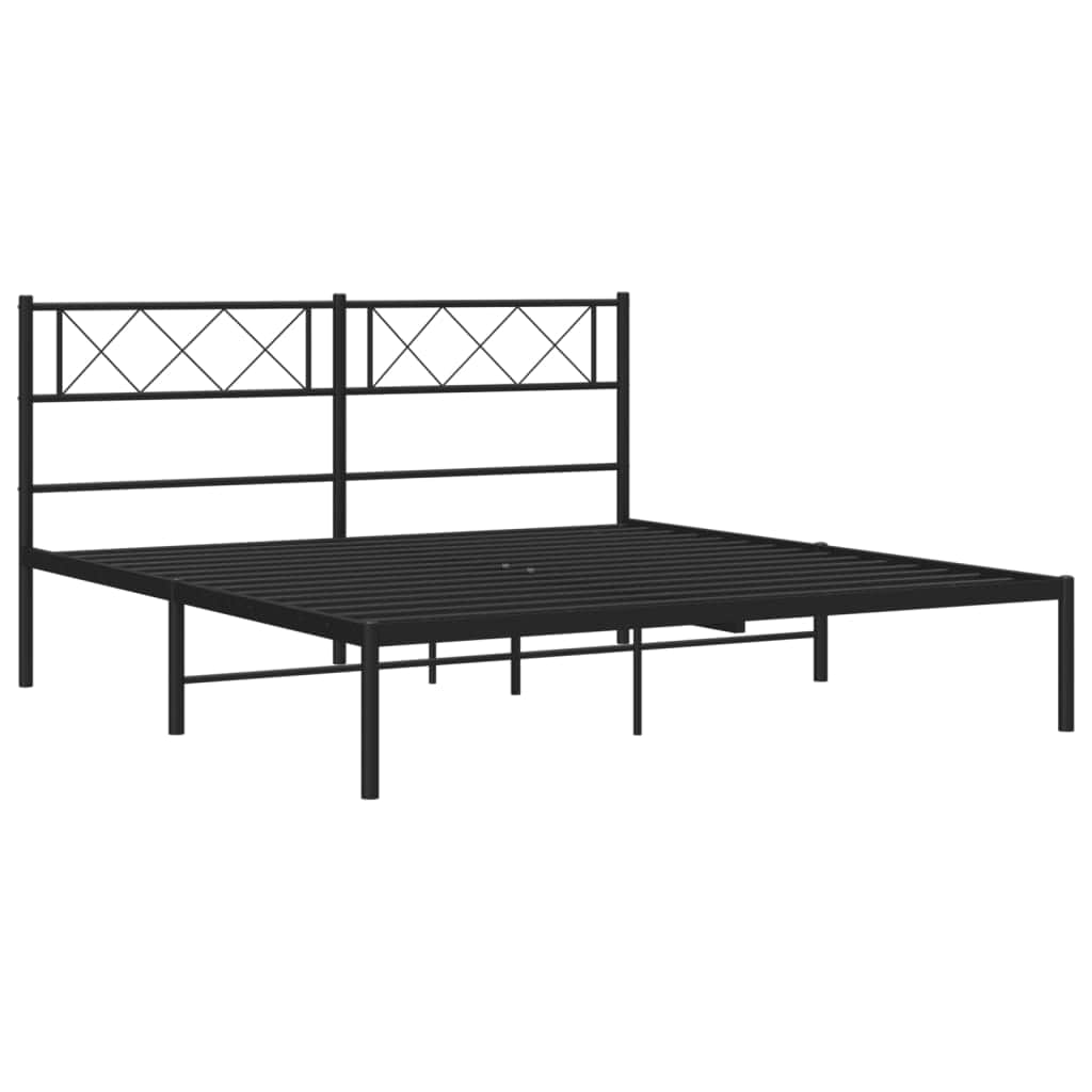 Metal Bed Frame with Headboard and Footboard