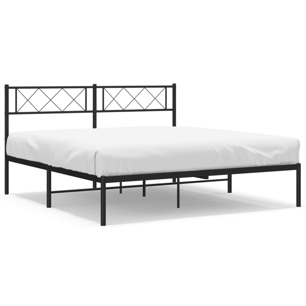 Metal Bed Frame with Headboard and Footboard