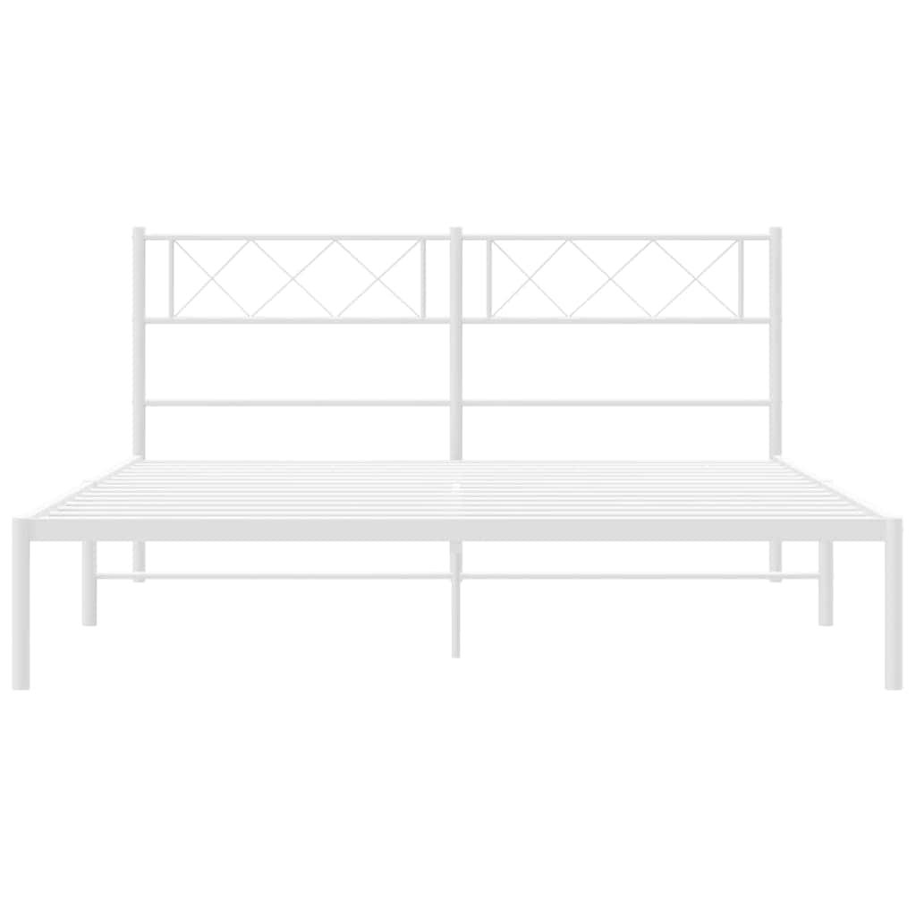 Metal Bed Frame with Headboard and Footboard