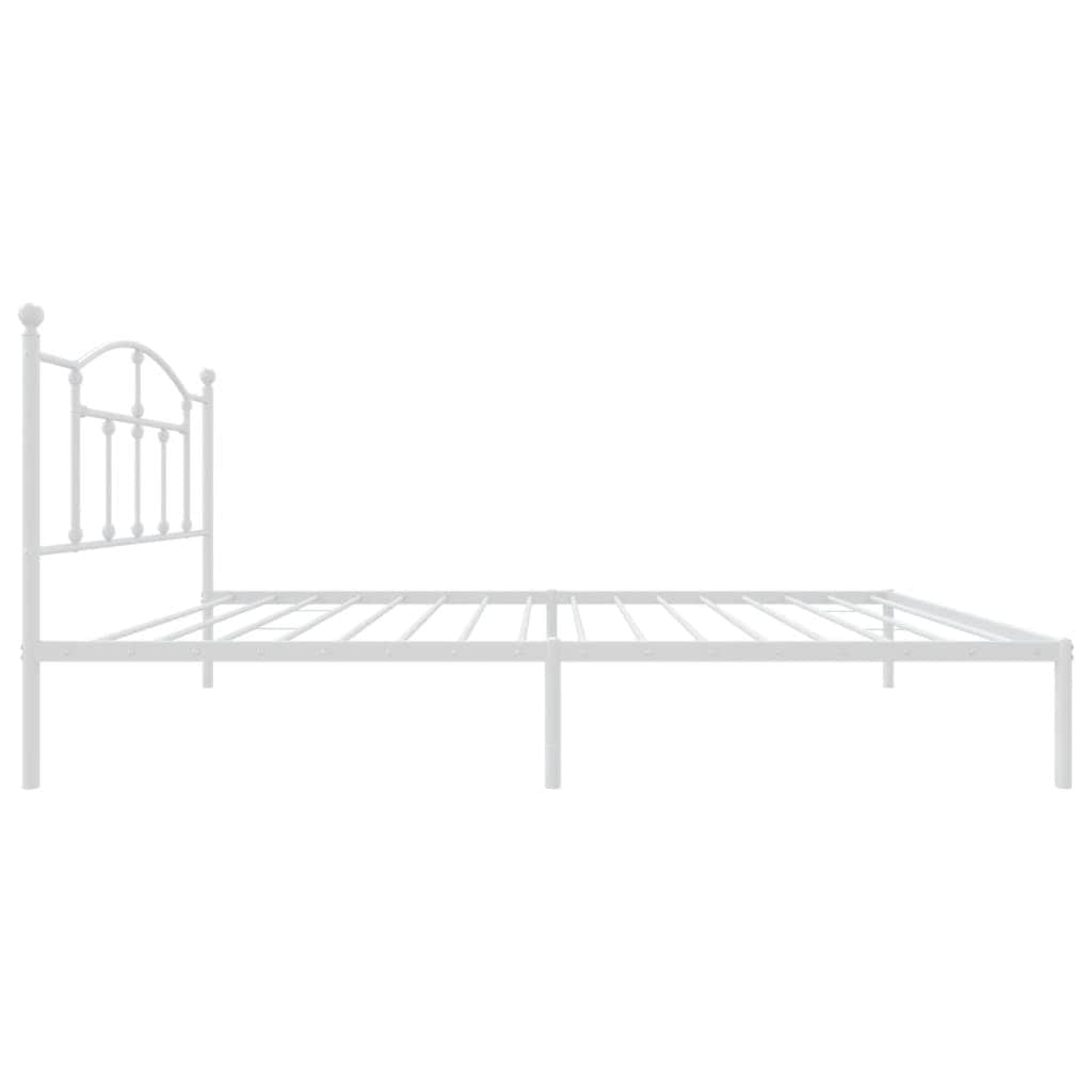 Metal Bed Frame with Headboard and Footboard Black King Single