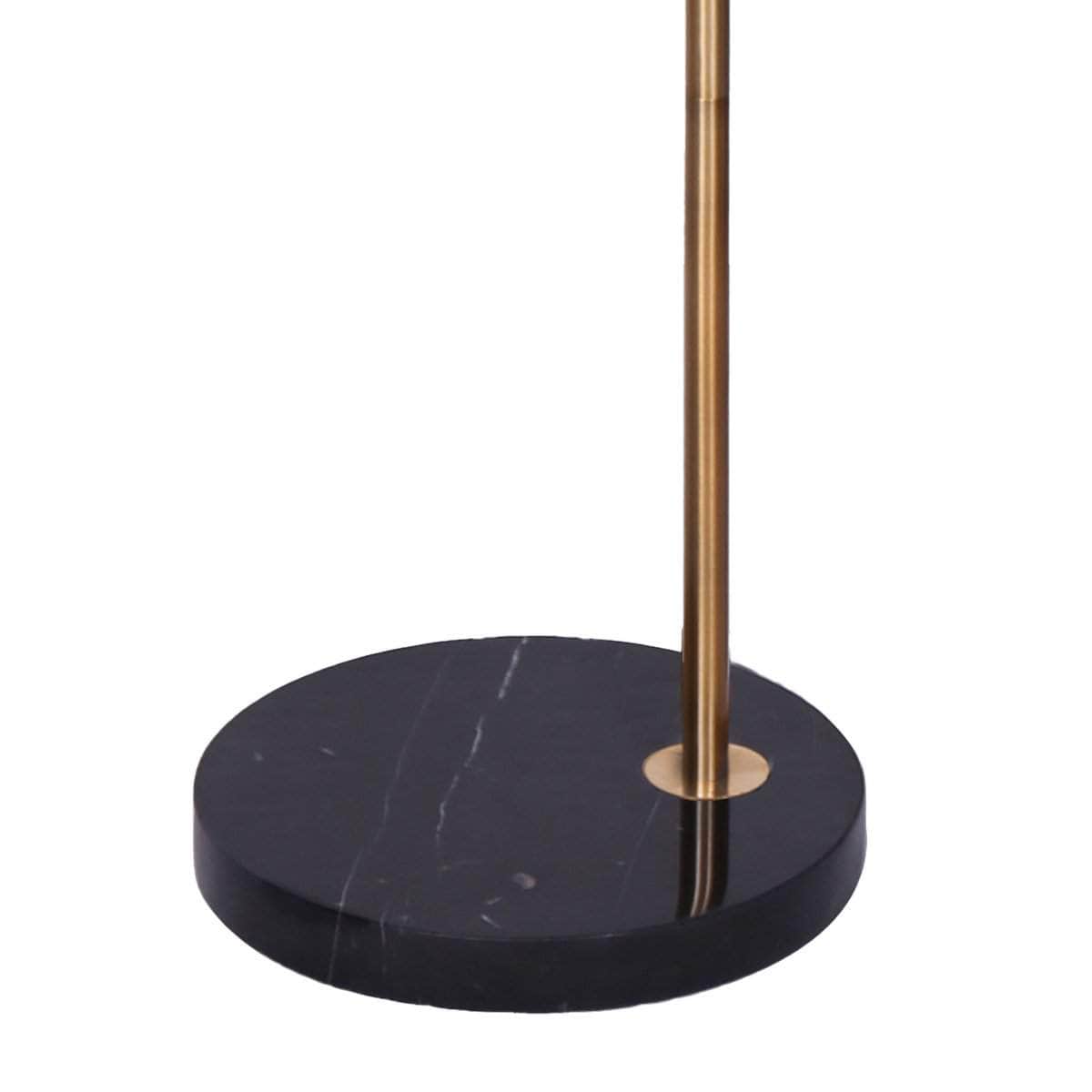 Metal Floor Lamp With Opal Glass Shade | lamps
