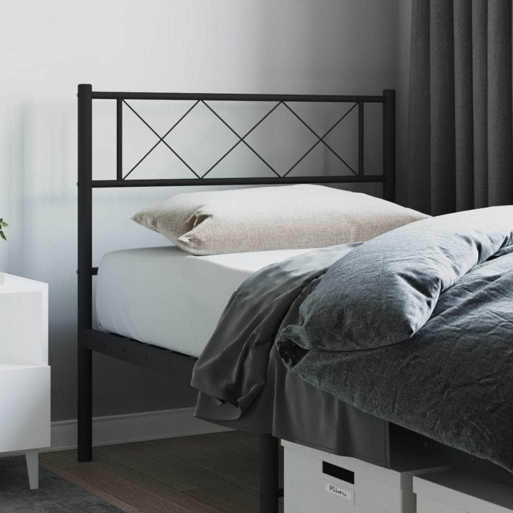 Metal Headboard Black