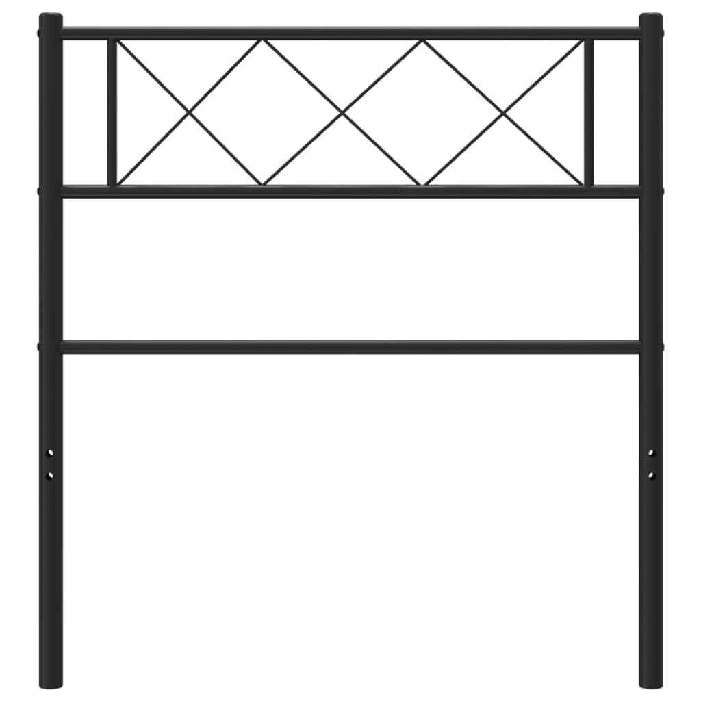 Metal Headboard Black