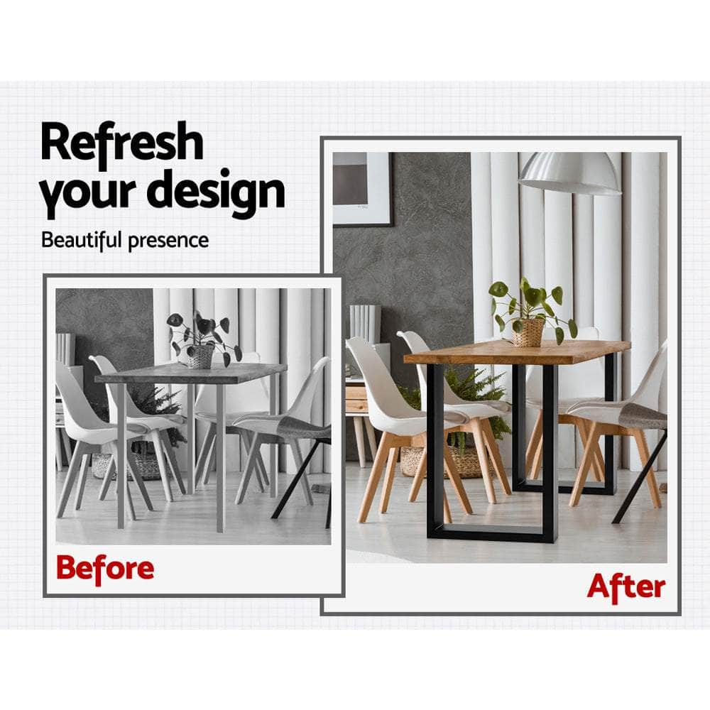 Metal Table Legs Diy Rectangular 71X50Cm Set Of 2
