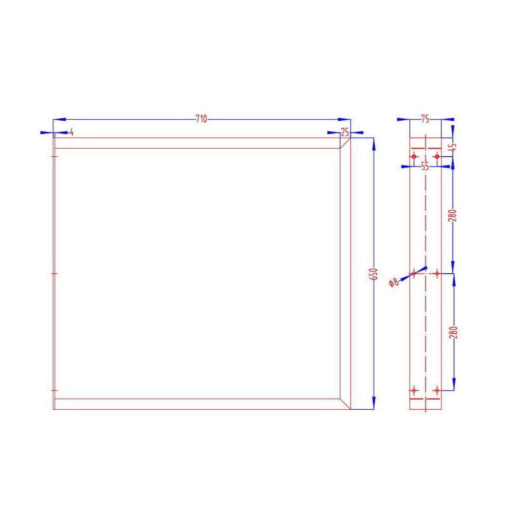 Metal Table Legs Diy Rectangular 71X65Cm Set Of 2