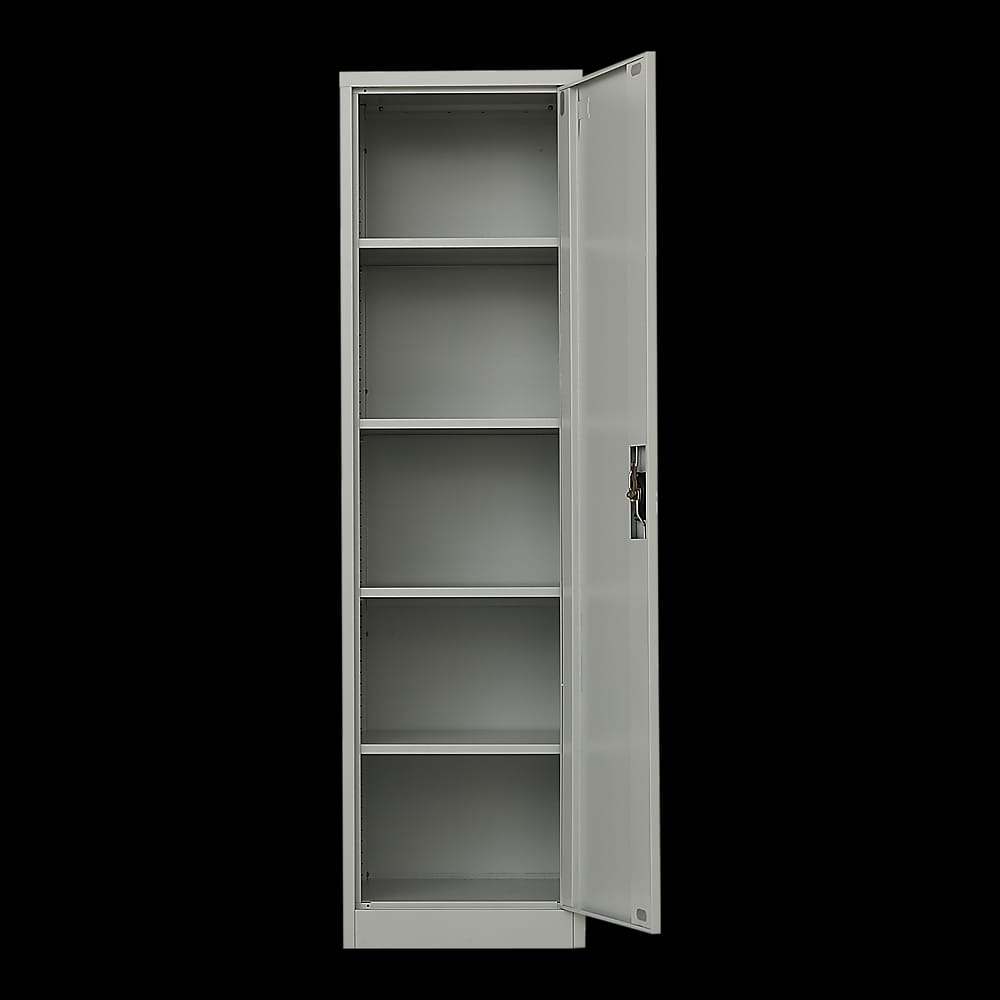 Single-Door Metal Tall Storage Cabinet For Home Office Or Gym