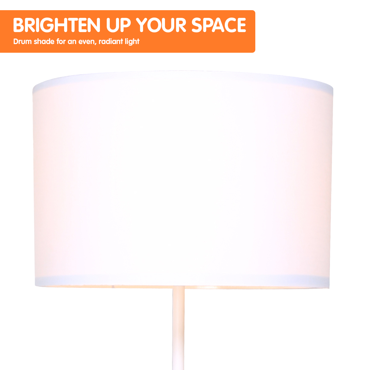 Metal Tripod Floor Lamp Shade with Wooden Table Shelf | lamps
