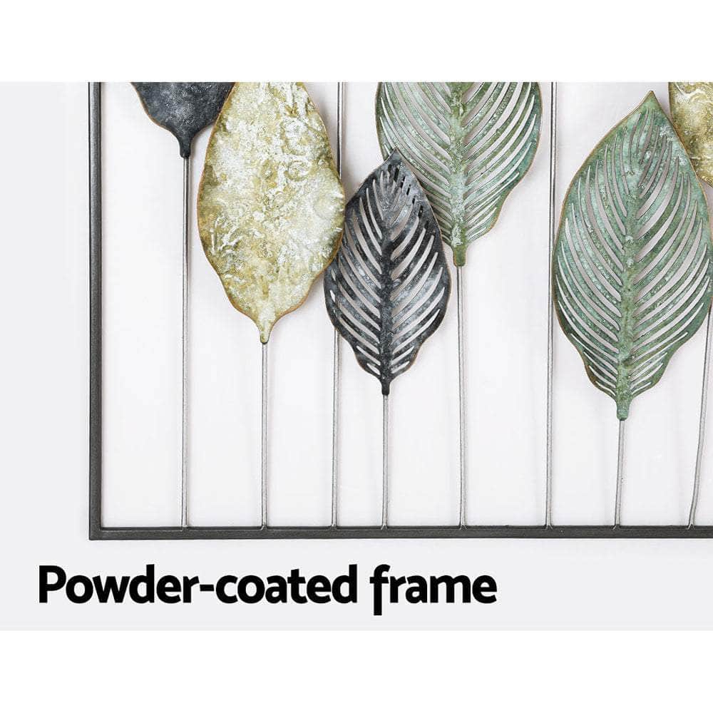 Metal Wall Art Hanging Sculpture Home Decor Leaf Tree Of Life Framed