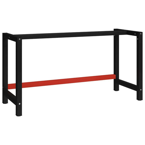 Metal Work Bench Black and Red L