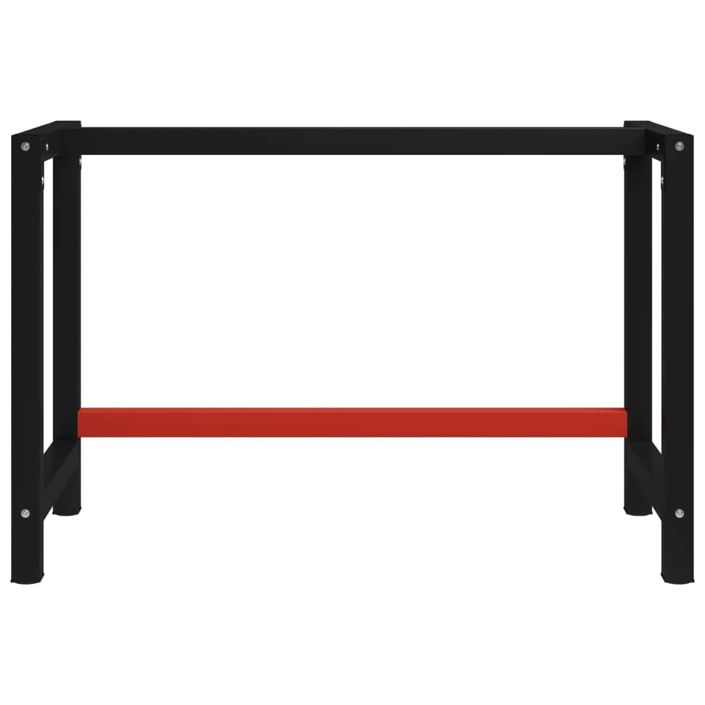 Metal Work Bench Black and Red M