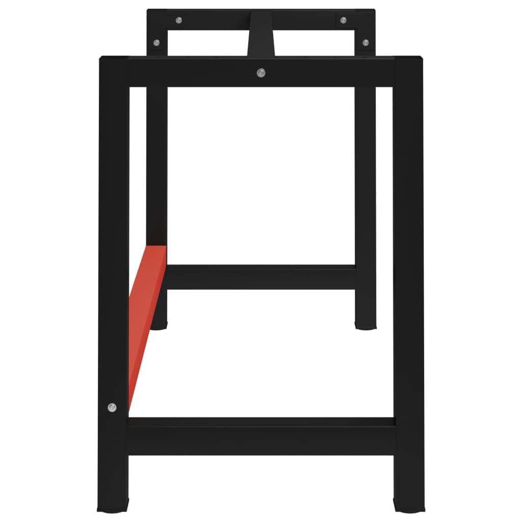 Metal Work Bench Black and Red M