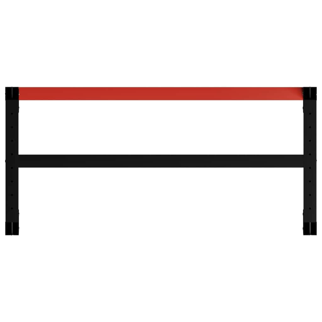 Metal Work Bench Black and Red M