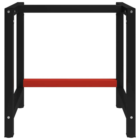 Metal Work Bench Black and Red S