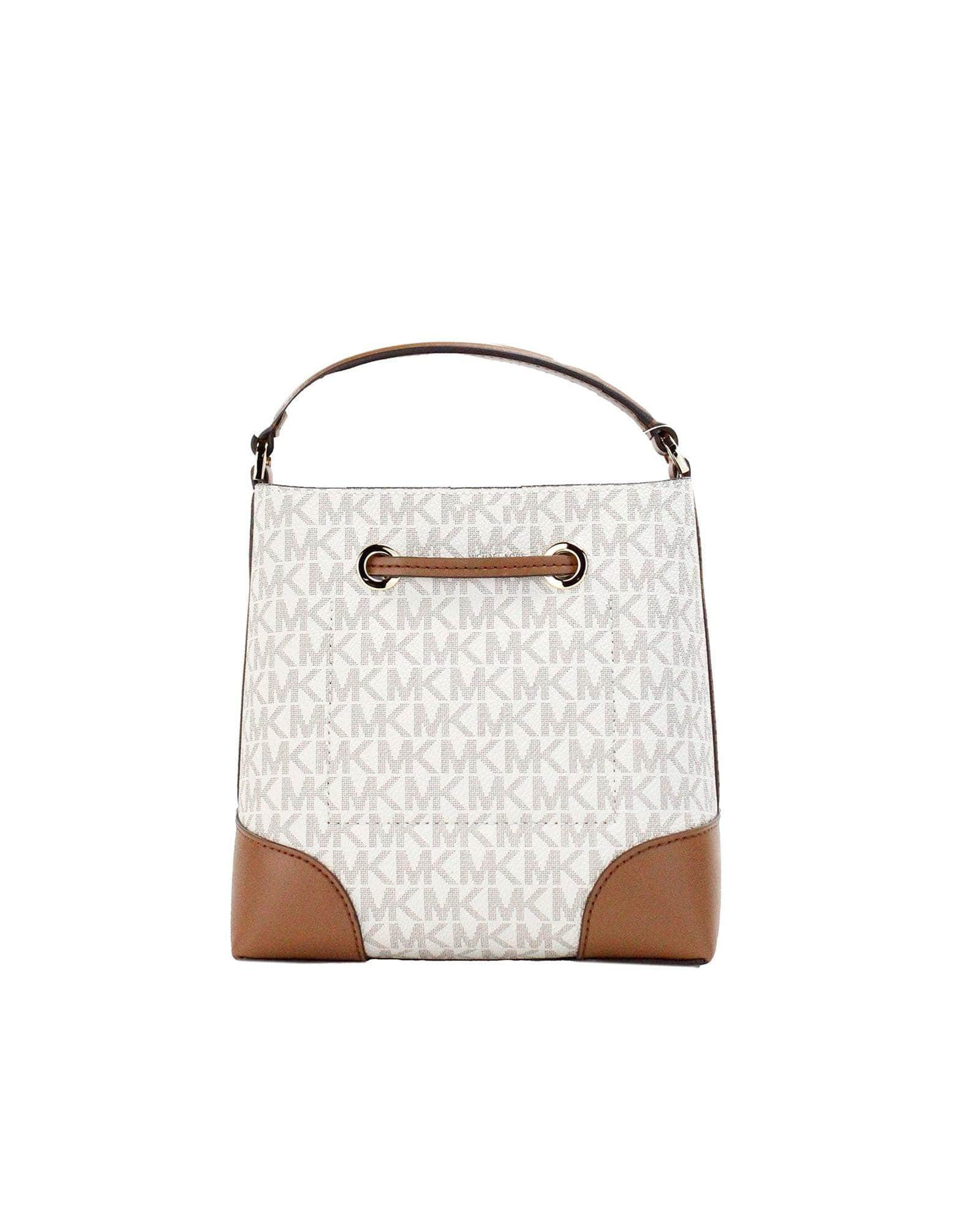 Michael Kors Mercer Small Bucket Crossbody Vanilla Charm