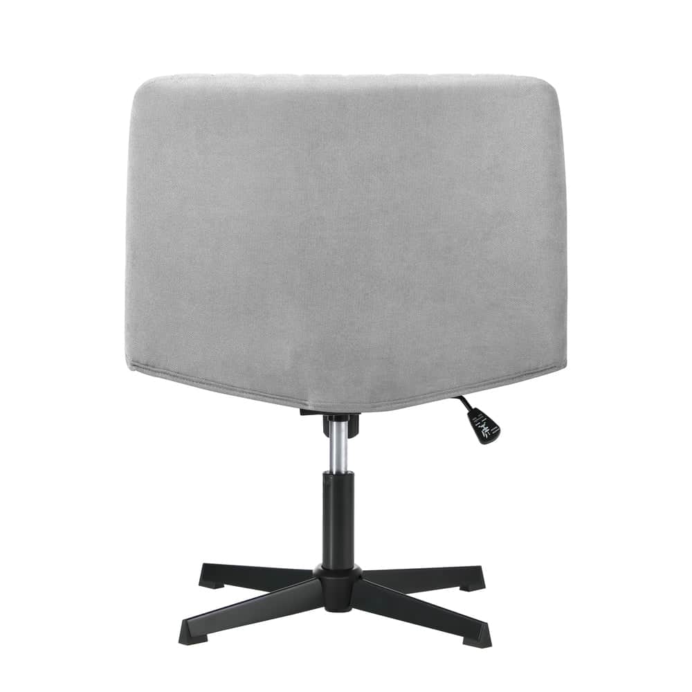 Mid Back Armless Office Chair Adjustable Wide Seat Grey Ergonomic Desk Chair