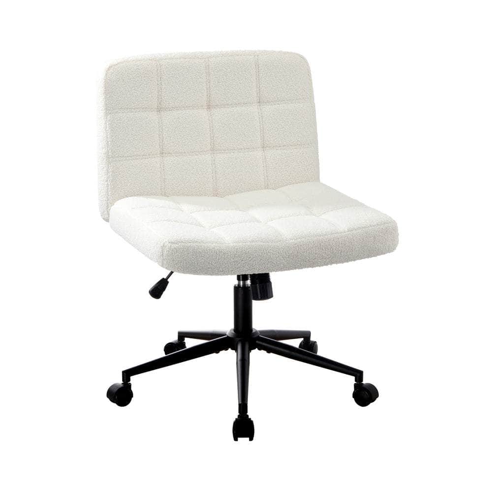 Mid Back Office Chair Wide Seat Black/Brown/White