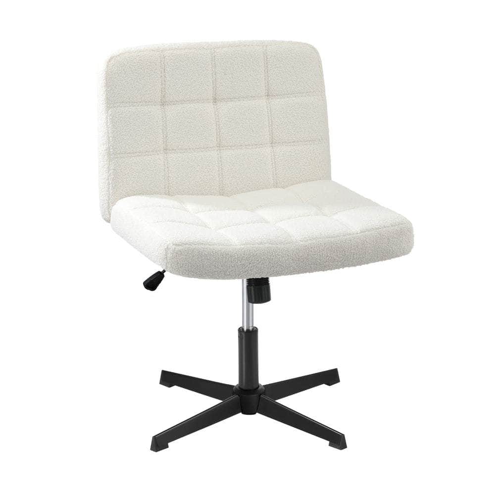 Mid Back Office Chair Wide Seat Black/Brown/White