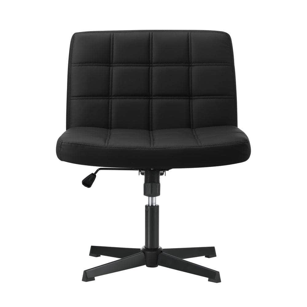 Mid Back Office Chair Wide Seat Black/Brown/White