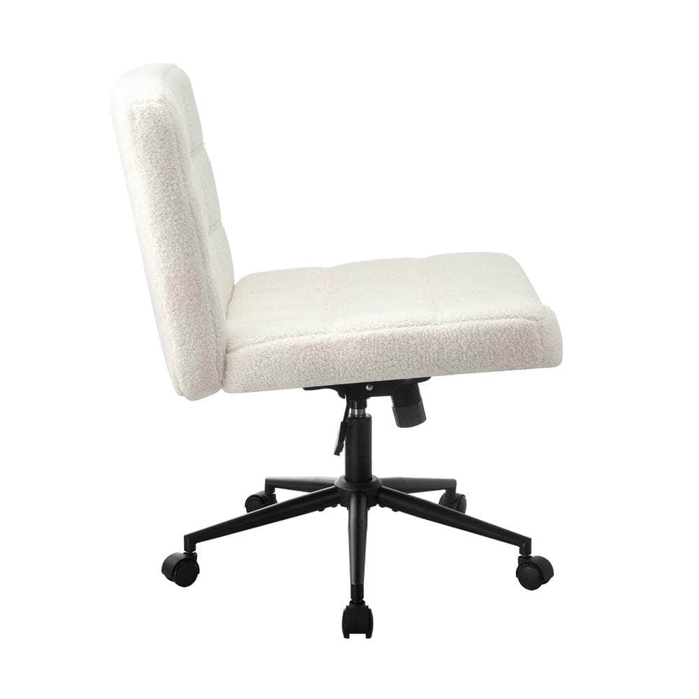 Mid Back Office Chair Wide Seat Black/Brown/White