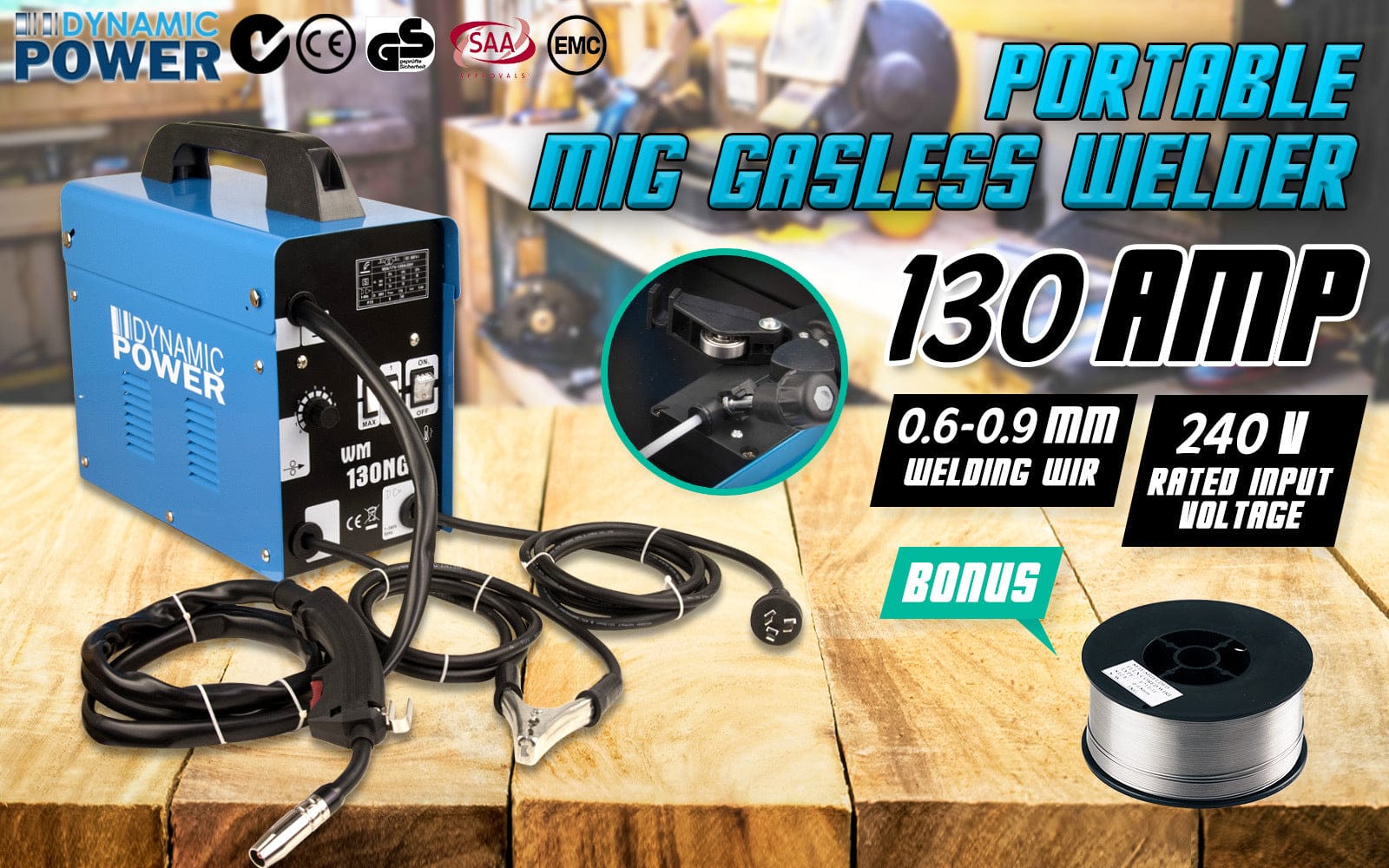 MIG Gasless Welder + Wire Portable Welding Machine 130Amp with Welding Guns & Plasma Cutters - photo 18