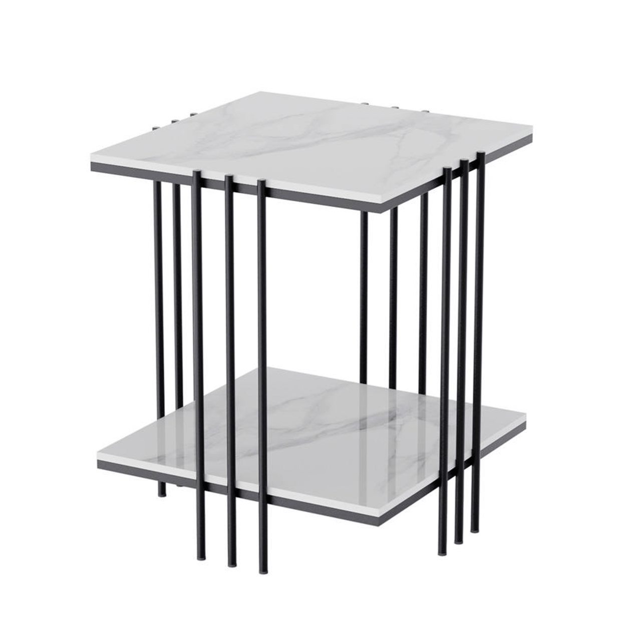 Milano Black Square Side Table