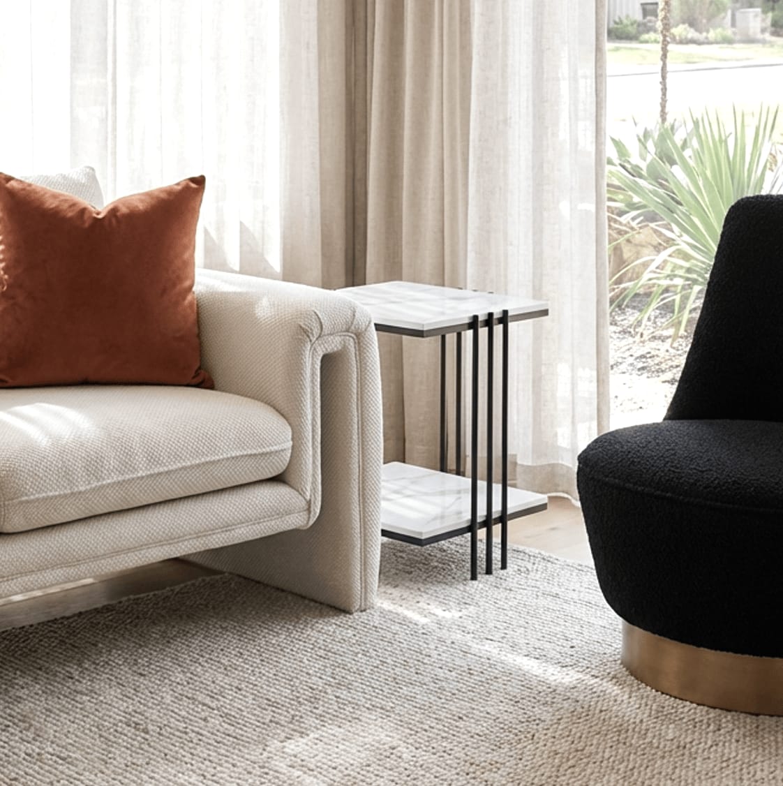 Buffets & Sideboards - Milano Black Square Side Table