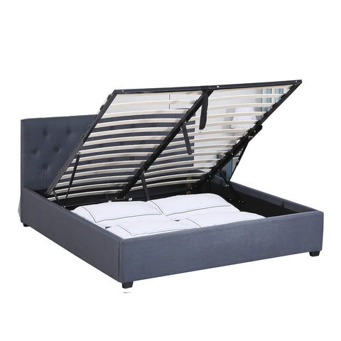 Milano Capri Luxury Gas Lift Bed Frame Base And Headboard With