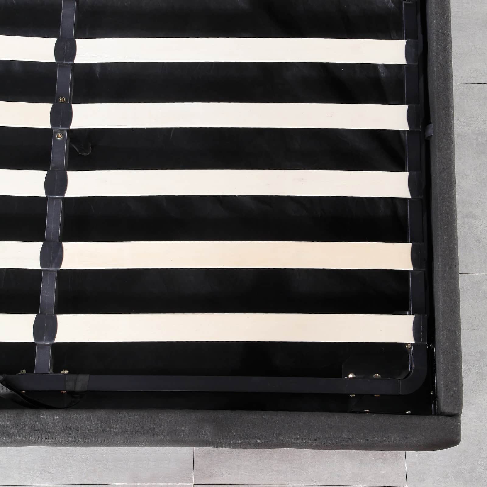 Milano Decor Eden Gas Lift Bed With Headboard Platform Storage Dark