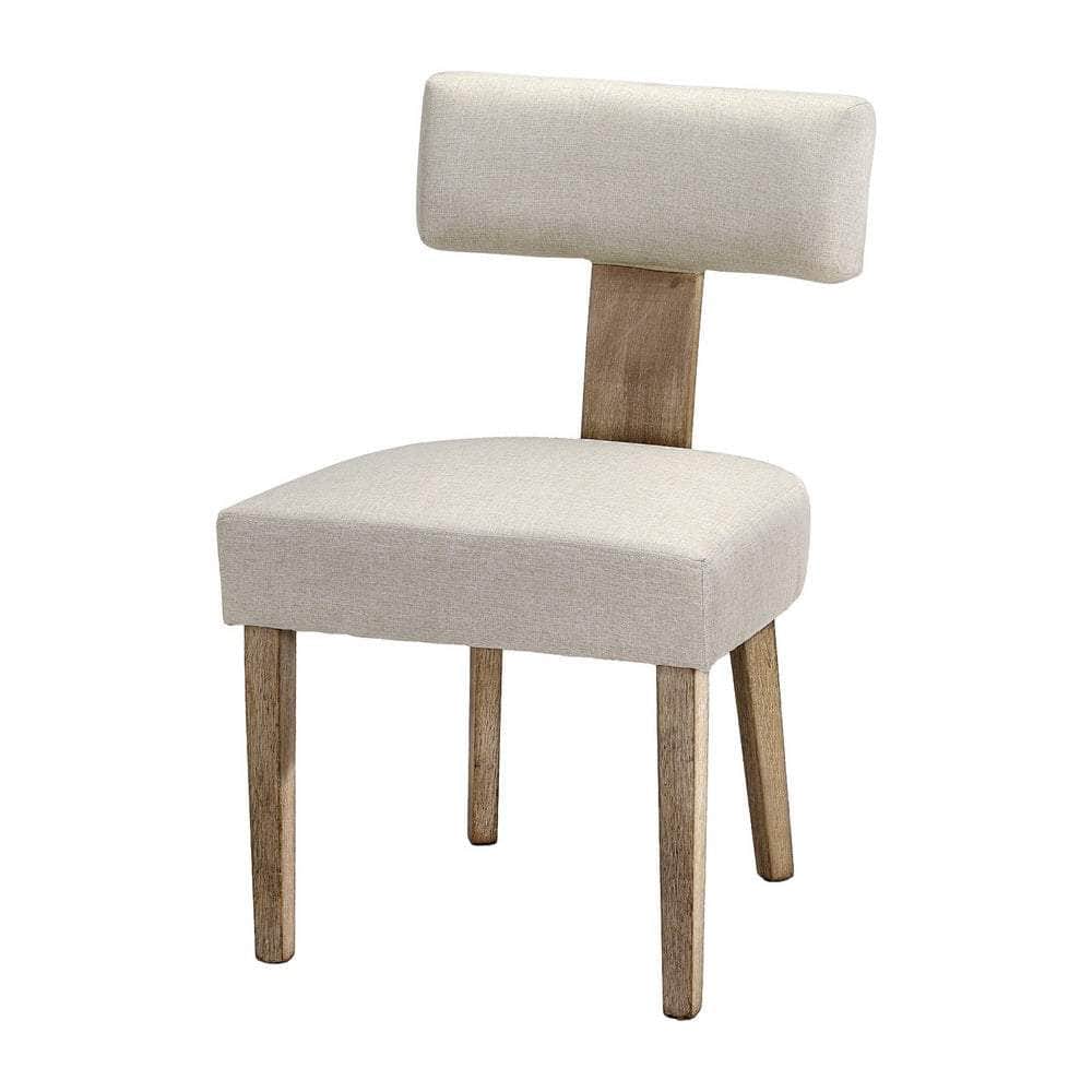 Milford Dining Chairs Beige Fabric Set of 2