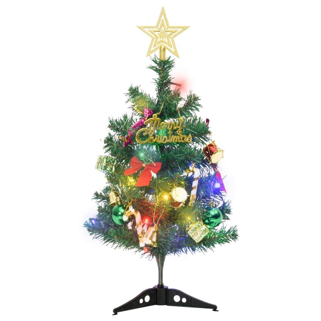 Mini Artificial Pre-lit Christmas Tree with 20 LEDs Green