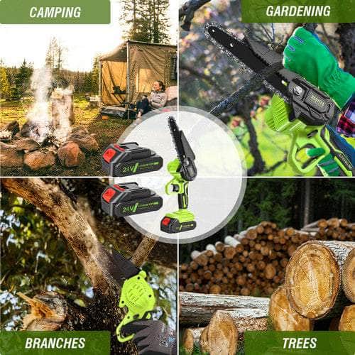 Mini Cordless Chainsaw (36V, 3000W, 2X Battery-Powered)