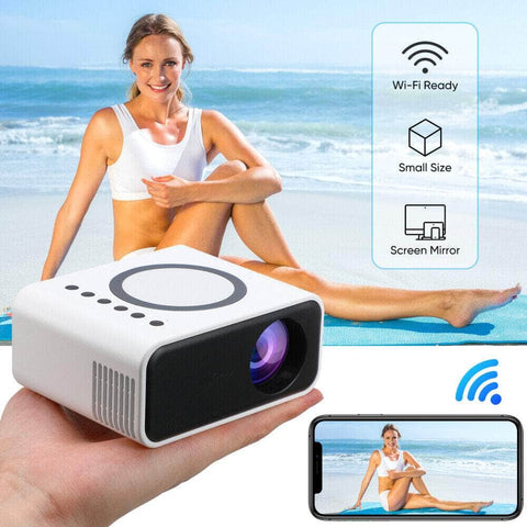 Mini Portable Smart Projector Hd 1080P Android Wifi Bluetooth Home Theater New