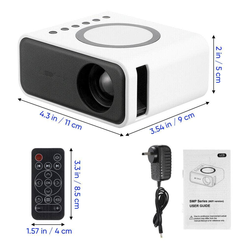 Mini Portable Smart Projector Hd 1080P Android Wifi Bluetooth Home Theater New