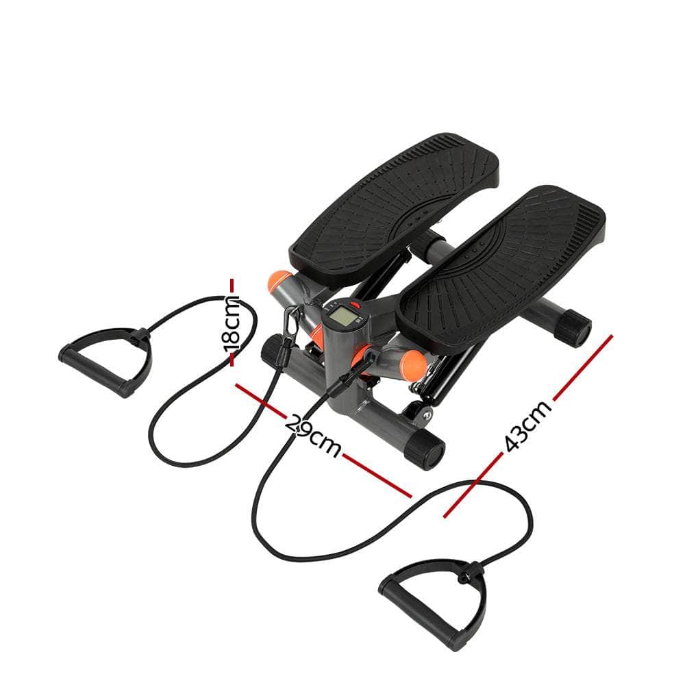 Mini Stepper With Resistance Rope Aerobic Step Trainer Home Gym 150Kg