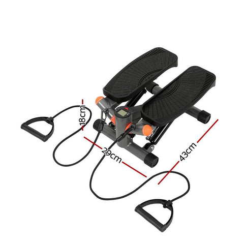 Mini Stepper With Resistance Rope Aerobic Step Trainer Home Gym 150Kg