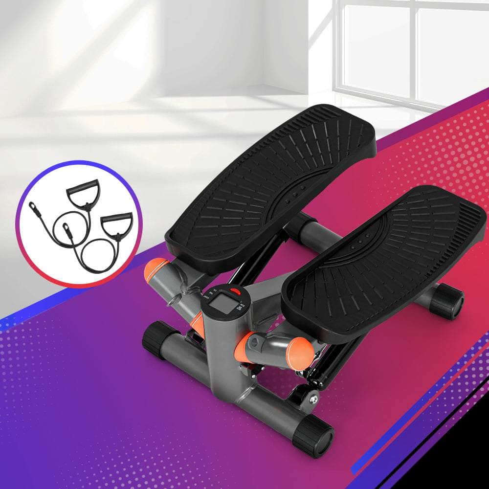 Mini Stepper With Resistance Rope Aerobic Step Trainer Home Gym 150Kg