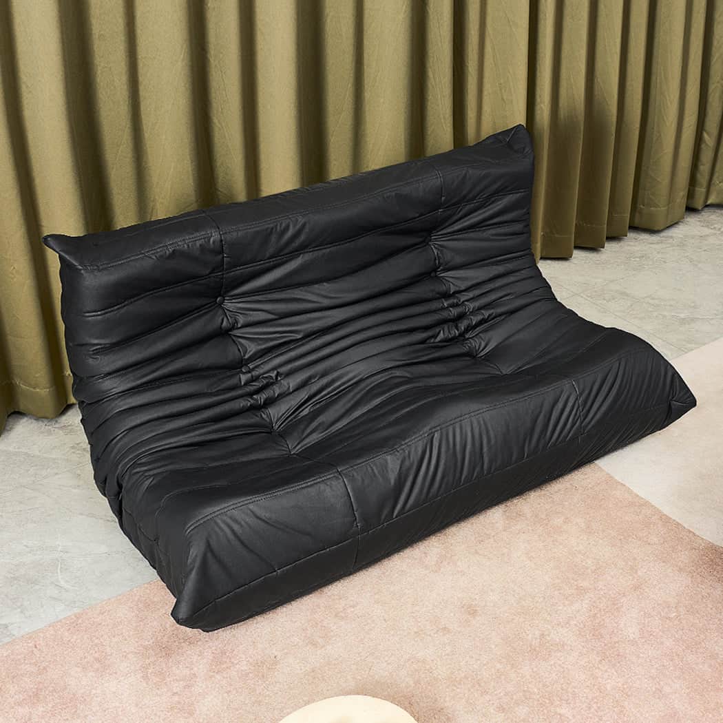 Minimalist 2 Seaters Floor Sofa Caterpillar Lounge  Comfortable