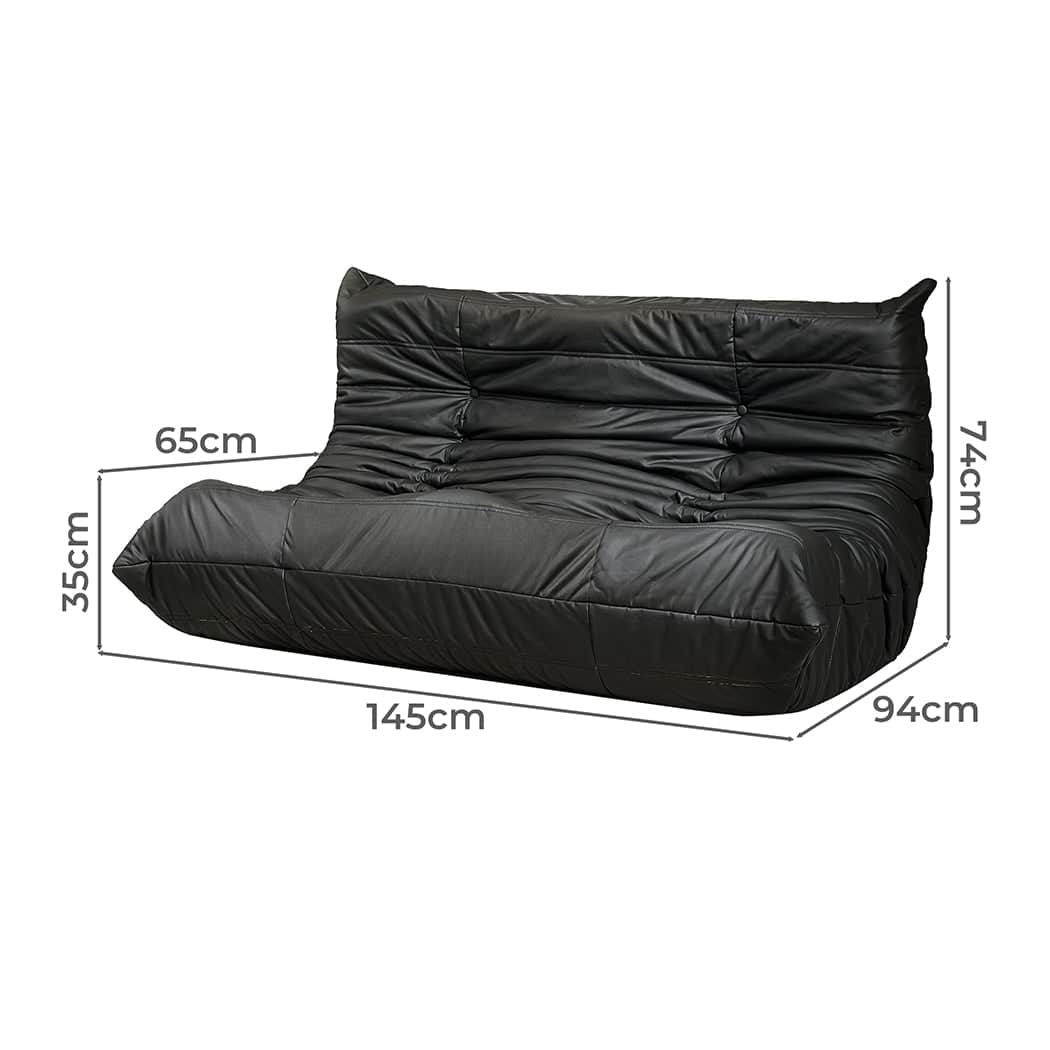 Minimalist 2 Seaters Floor Sofa Caterpillar Lounge  Comfortable