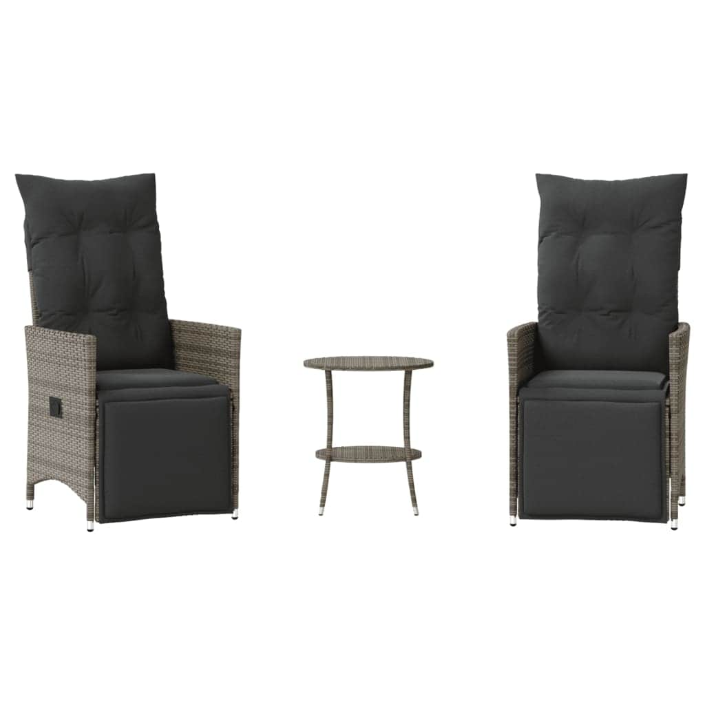 Minimalist 3 Piece Bistro Set with Garden Gathering Evening