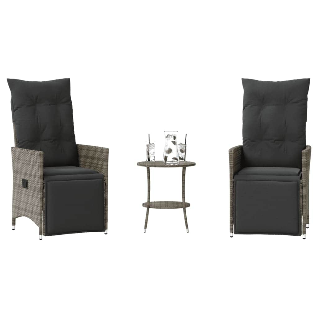 Minimalist 3 Piece Bistro Set with Garden Gathering Evening