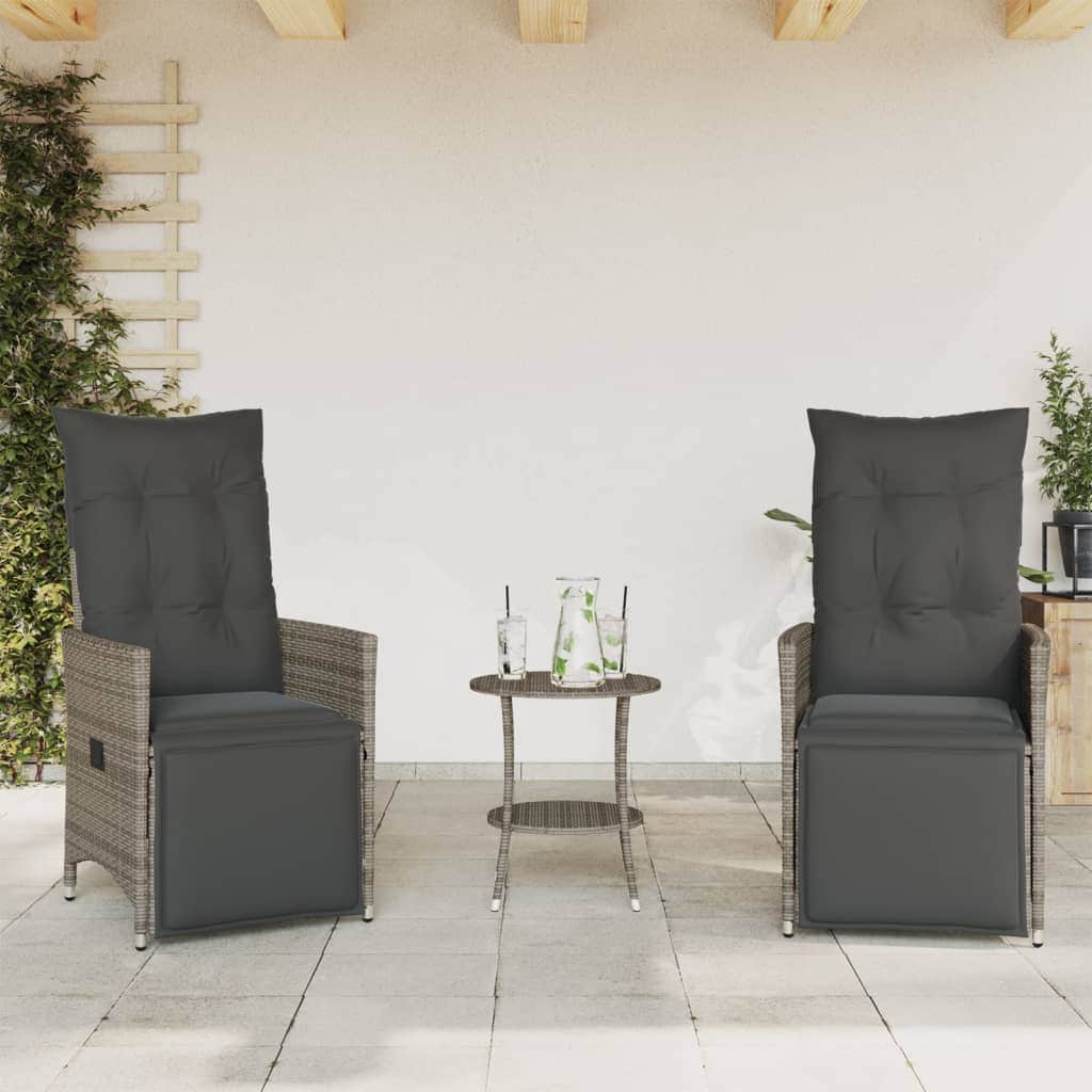 Minimalist 3 Piece Bistro Set with Garden Gathering Evening