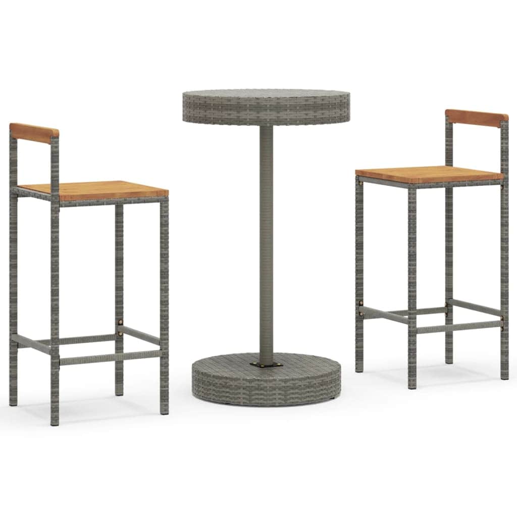 Minimalist 3 Piece Garden Bar Set Home Decor Accent Outdoor Living