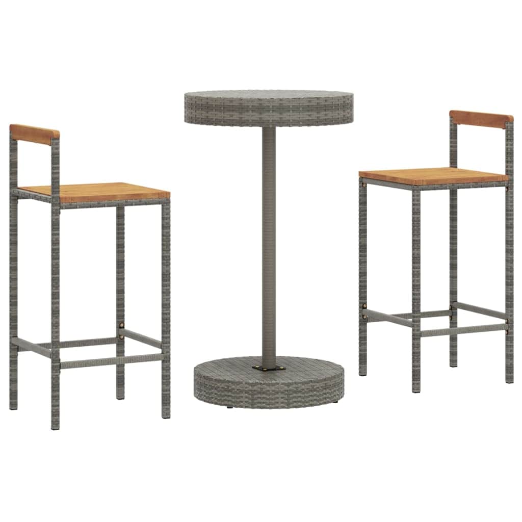 Minimalist 3 Piece Garden Bar Set Home Decor Accent Outdoor Living