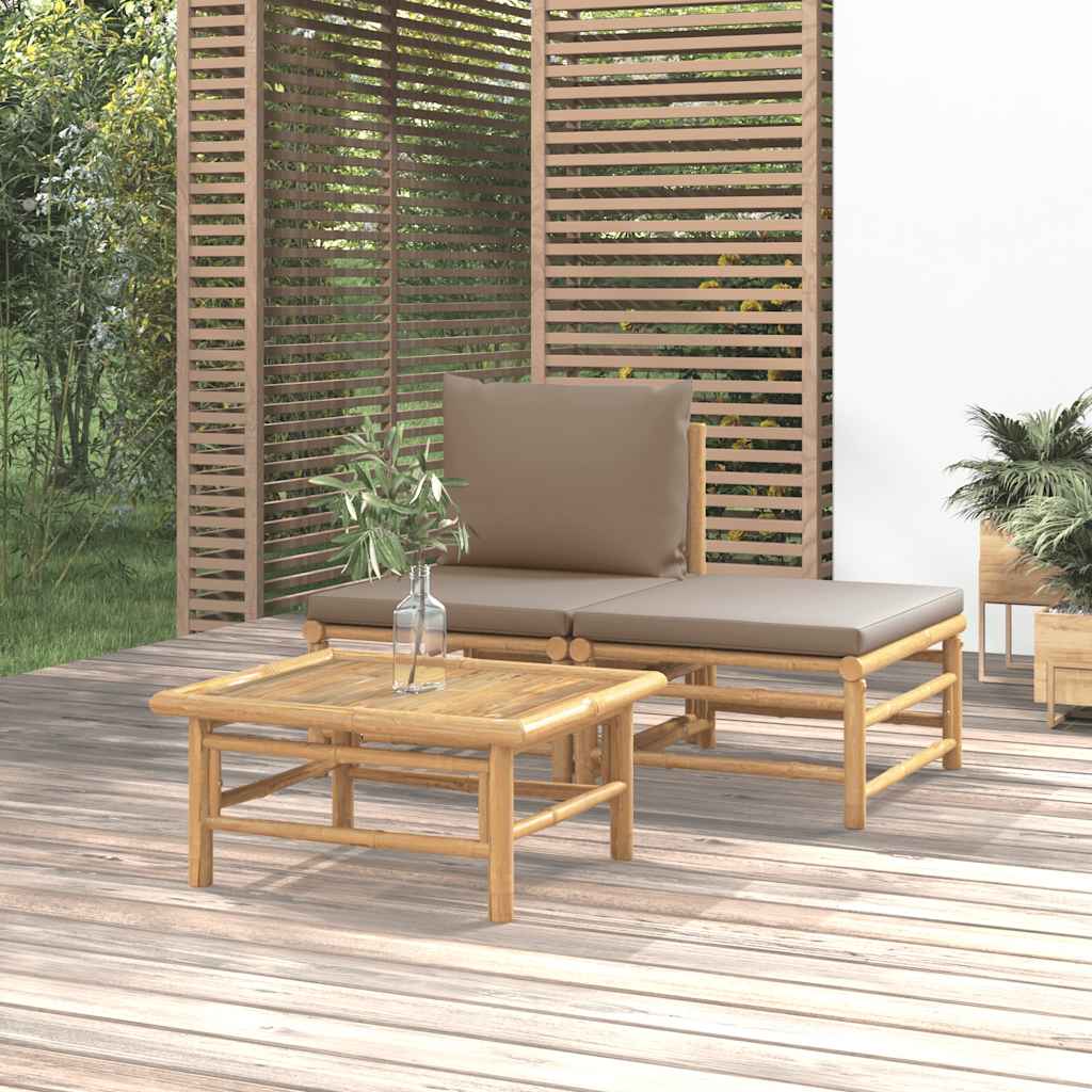 Minimalist 3 Piece Garden Lounge Set Garden Gathering Outdoor Living