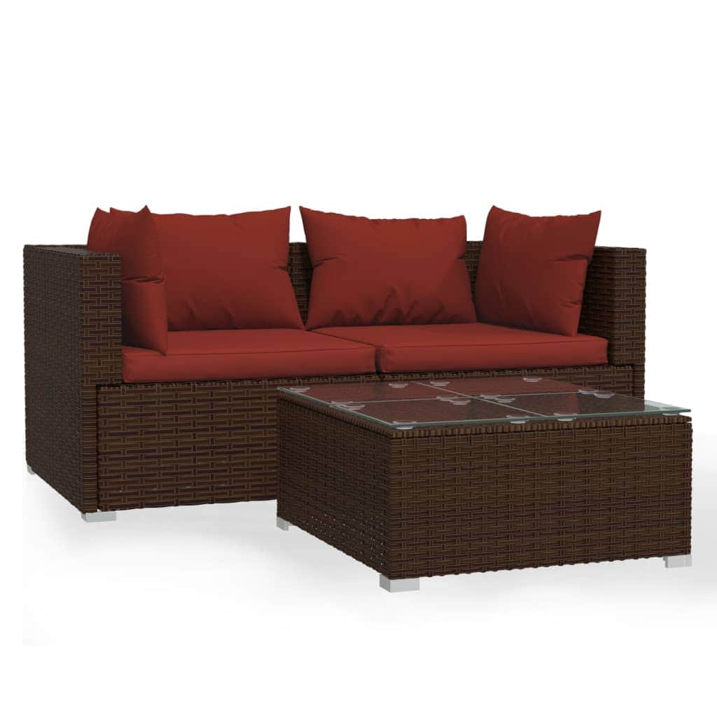 Minimalist 3 Piece Garden Lounge Set Relaxing Seating Summer